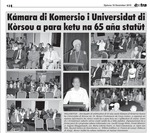 Kámara di Komersio i Universidat di Kòrsou a para ketu na 65 aña statüt